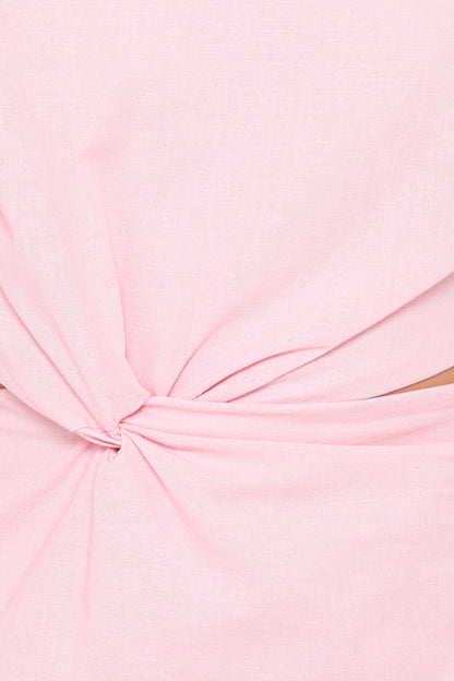 Samira One Shoulder Midi Dress - Pink