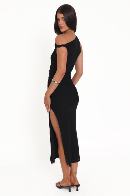 Sandria Off Shoulder Maxi Dress - Black