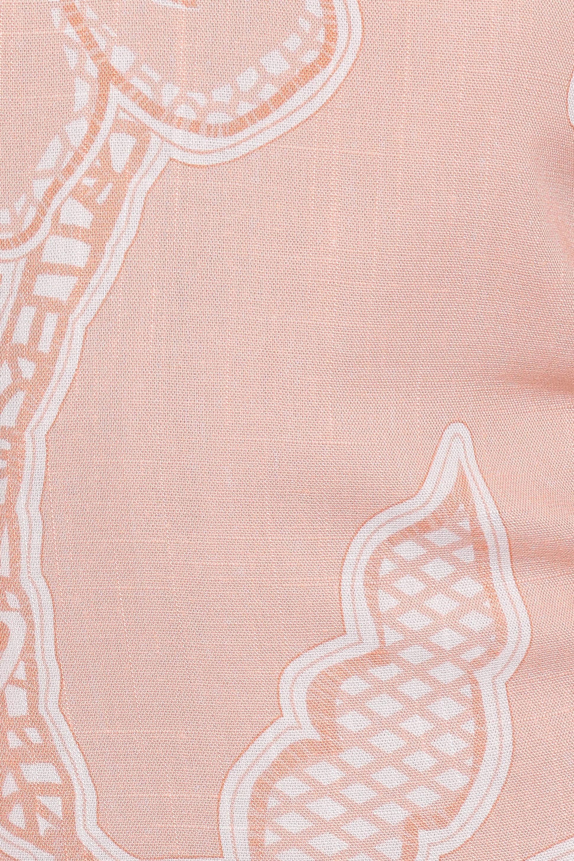 Sierra Wrap Midi Dress - Peach Floral