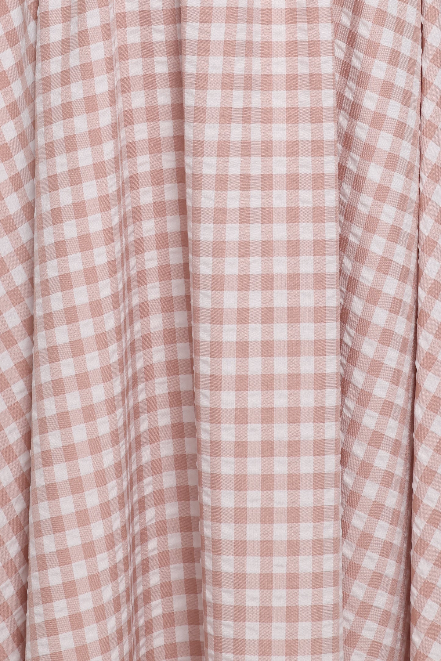 Siun Short Sleeve Midi Dress - Brown Gingham