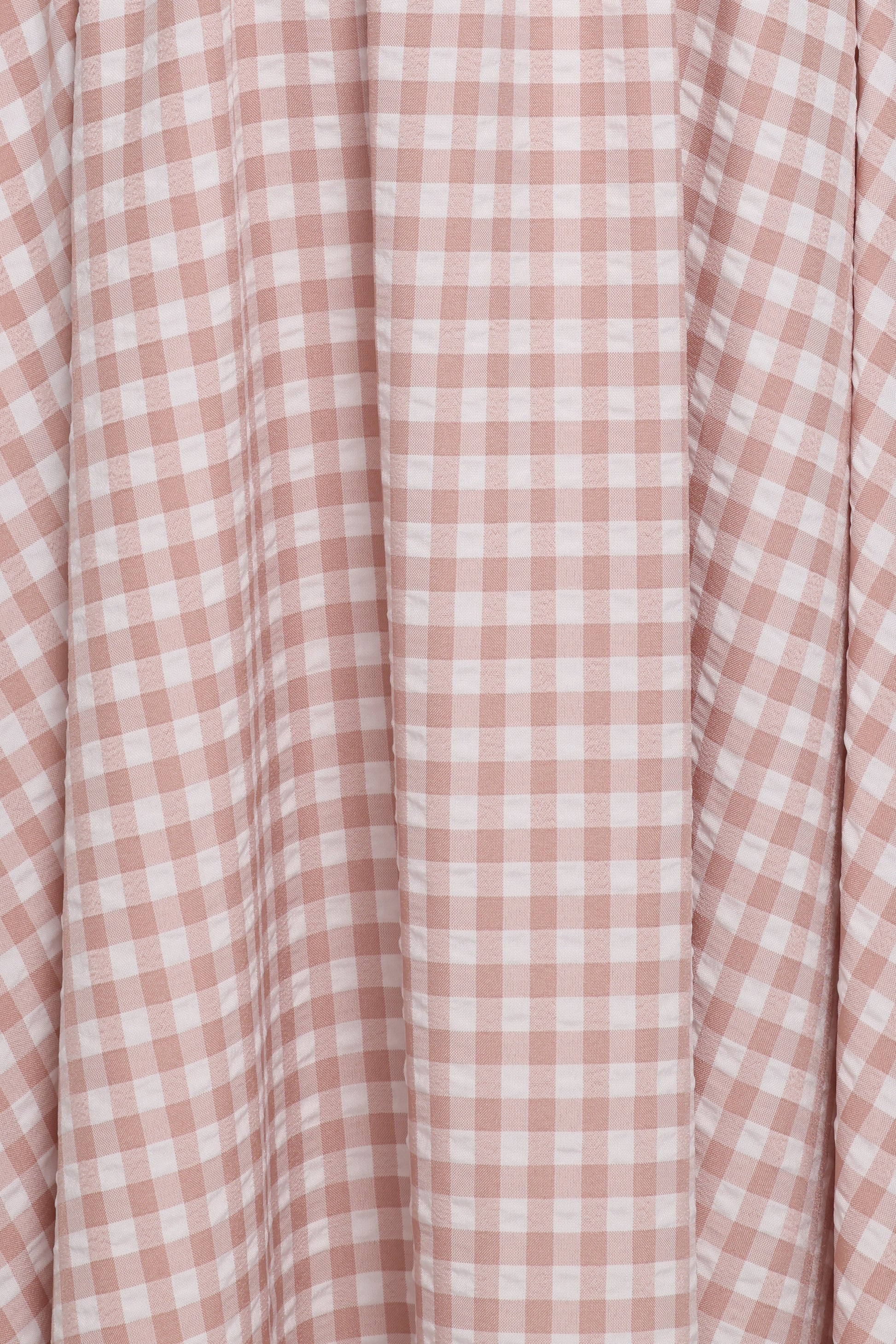 Siun Short Sleeve Midi Dress - Brown Gingham