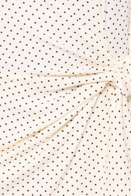 Sonia Mini Dress - White Polka Dot