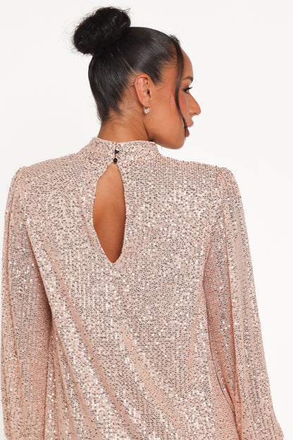 Springfield Mini Dress - Gold