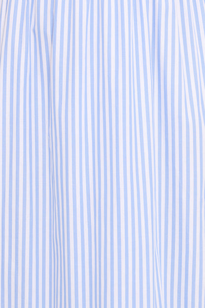 Steele Puff Sleeve Midi Dress - Blue Stripe