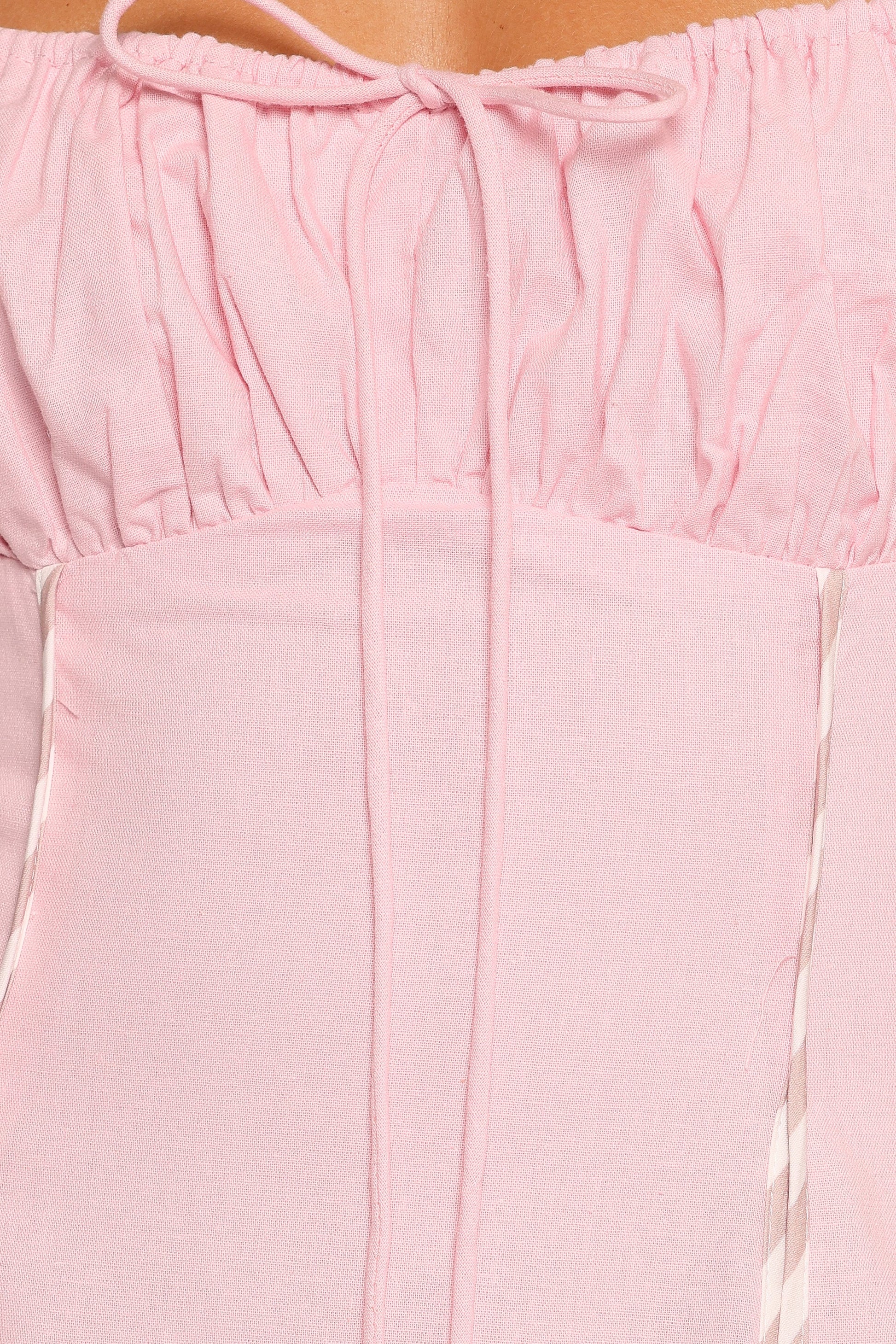 Talyn Midi Dress - Pink