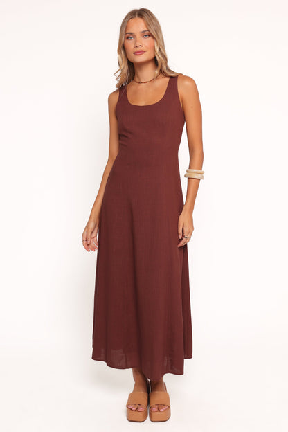 Tatum Maxi Dress - Chocolate