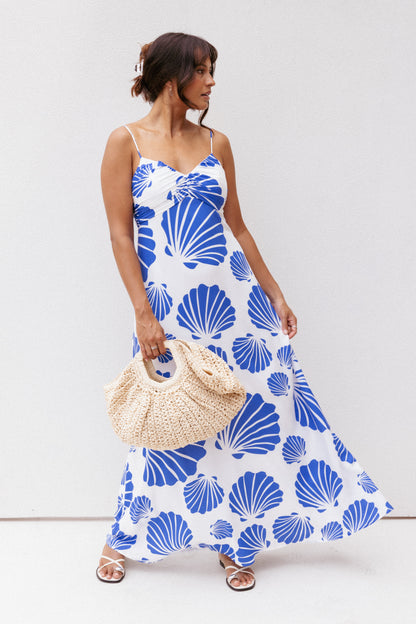 Tyla Maxi Dress - Blue Shell