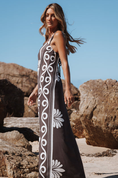 Valeria Maxi Dress - Espresso