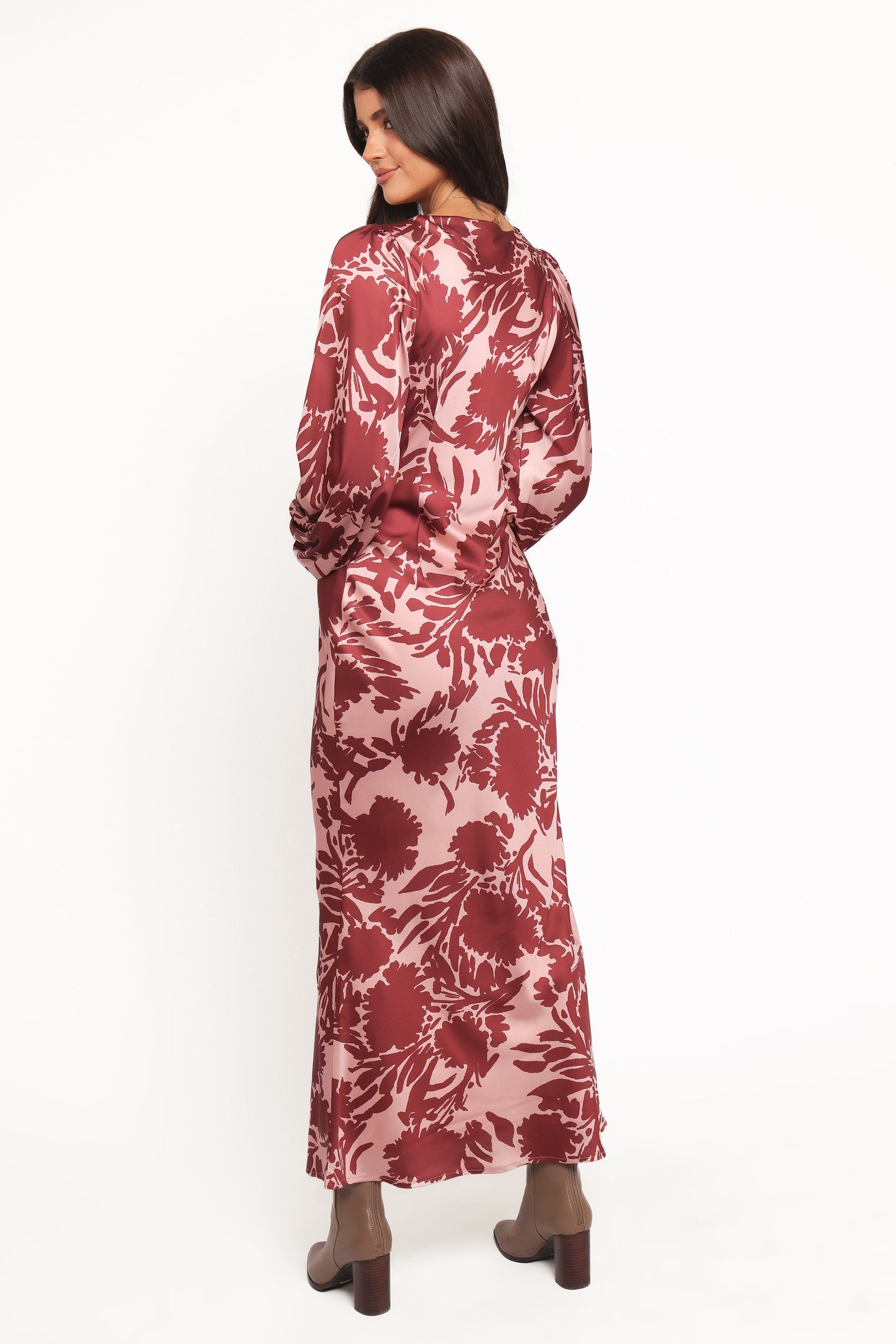 Varly Long Sleeve Dress - Pale Burgundy