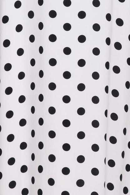 Virgo Maxi Dress - White Polka Dot