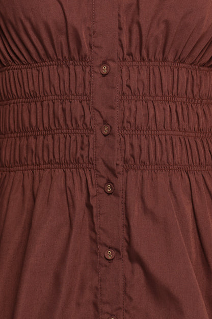 Wallace Mini Dress - Chocolate