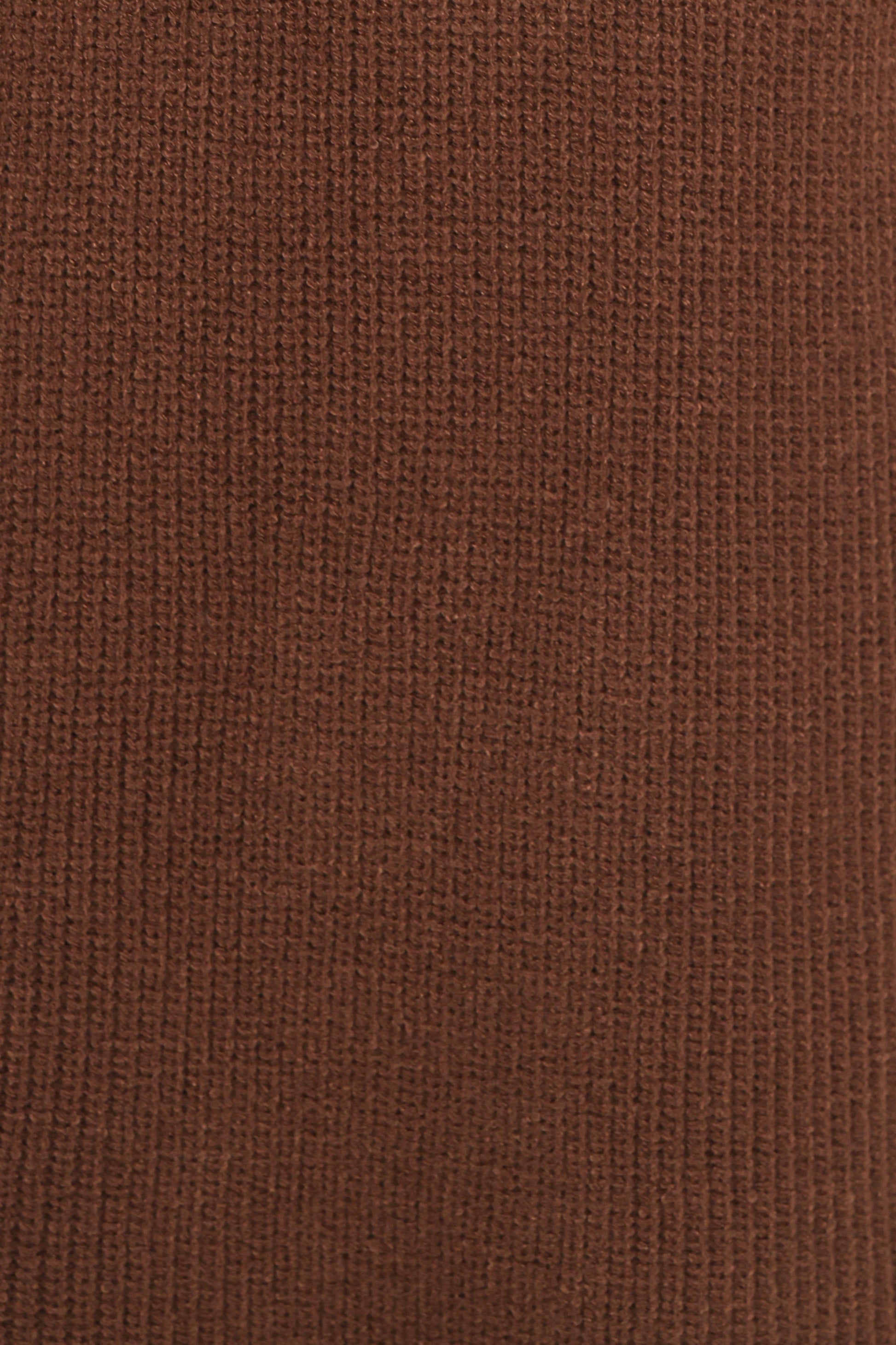 Wright Knit Mini Dress - Chocolate Brown