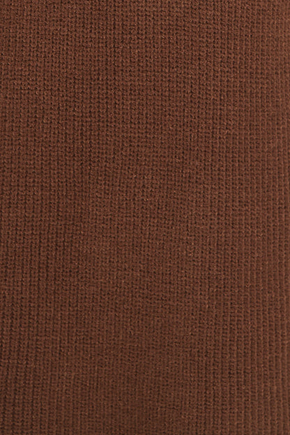 Wright Knit Mini Dress - Chocolate Brown