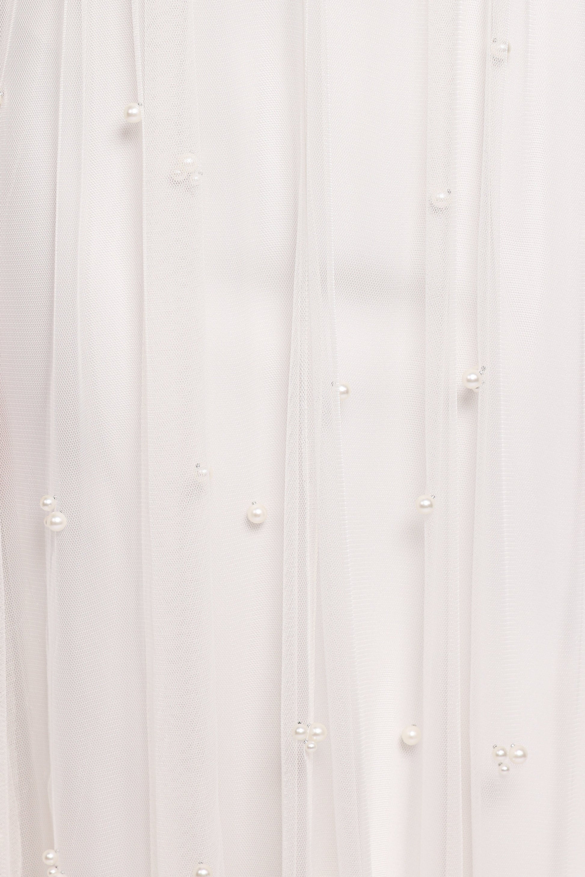 Yulia Pearl Midi Dress - Ecru