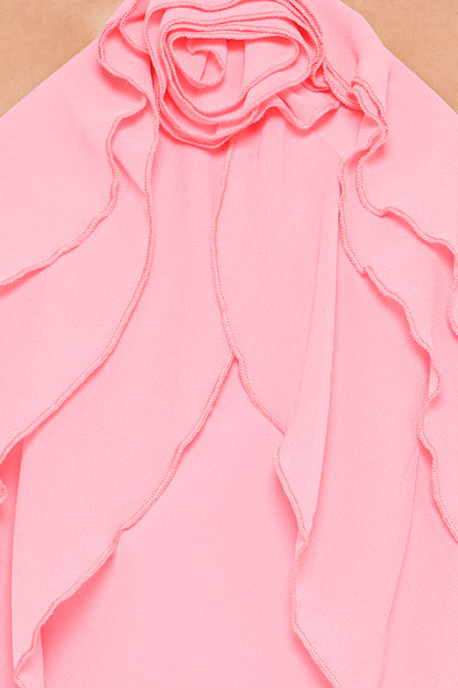 Zorina Halterneck Maxi Dress - Coral