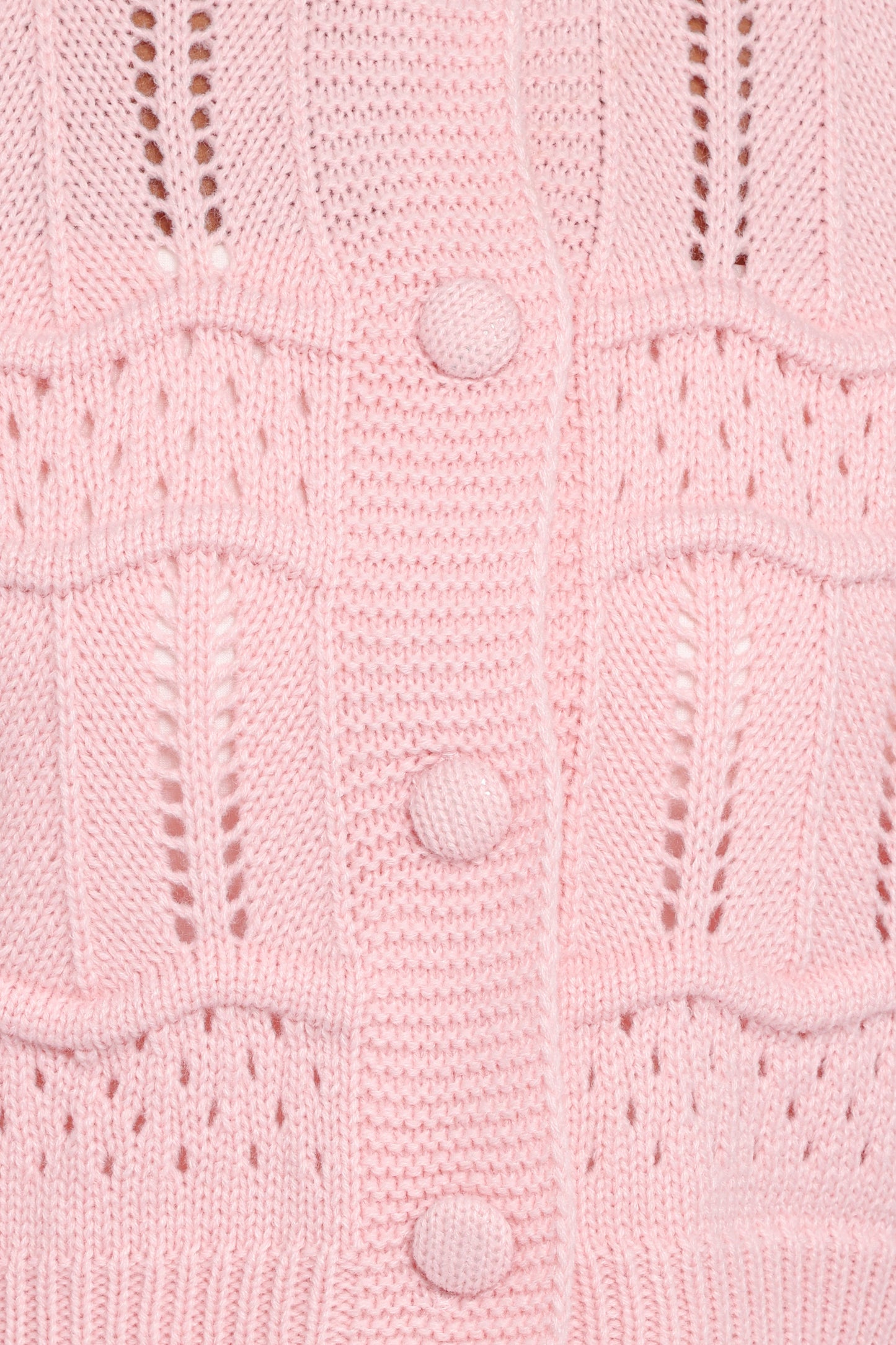 Aidy Crop Button Front Cardigan - Pink