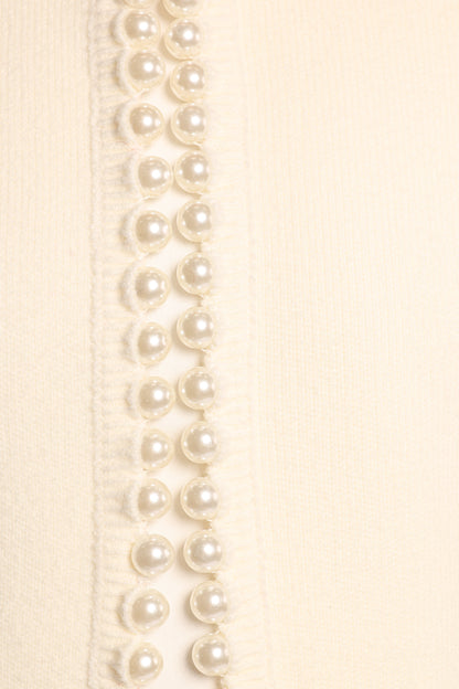 Bloom Pearl Knit Cardigan - Cream