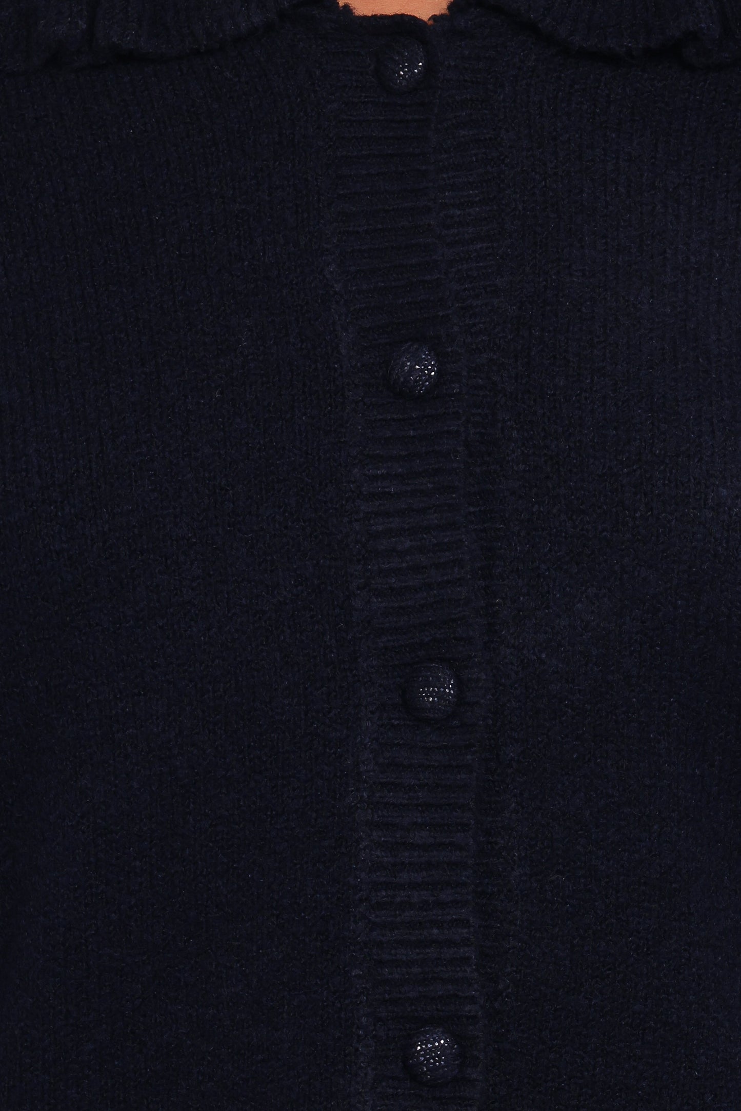 Carmello Frill Collar Cardigan - Navy