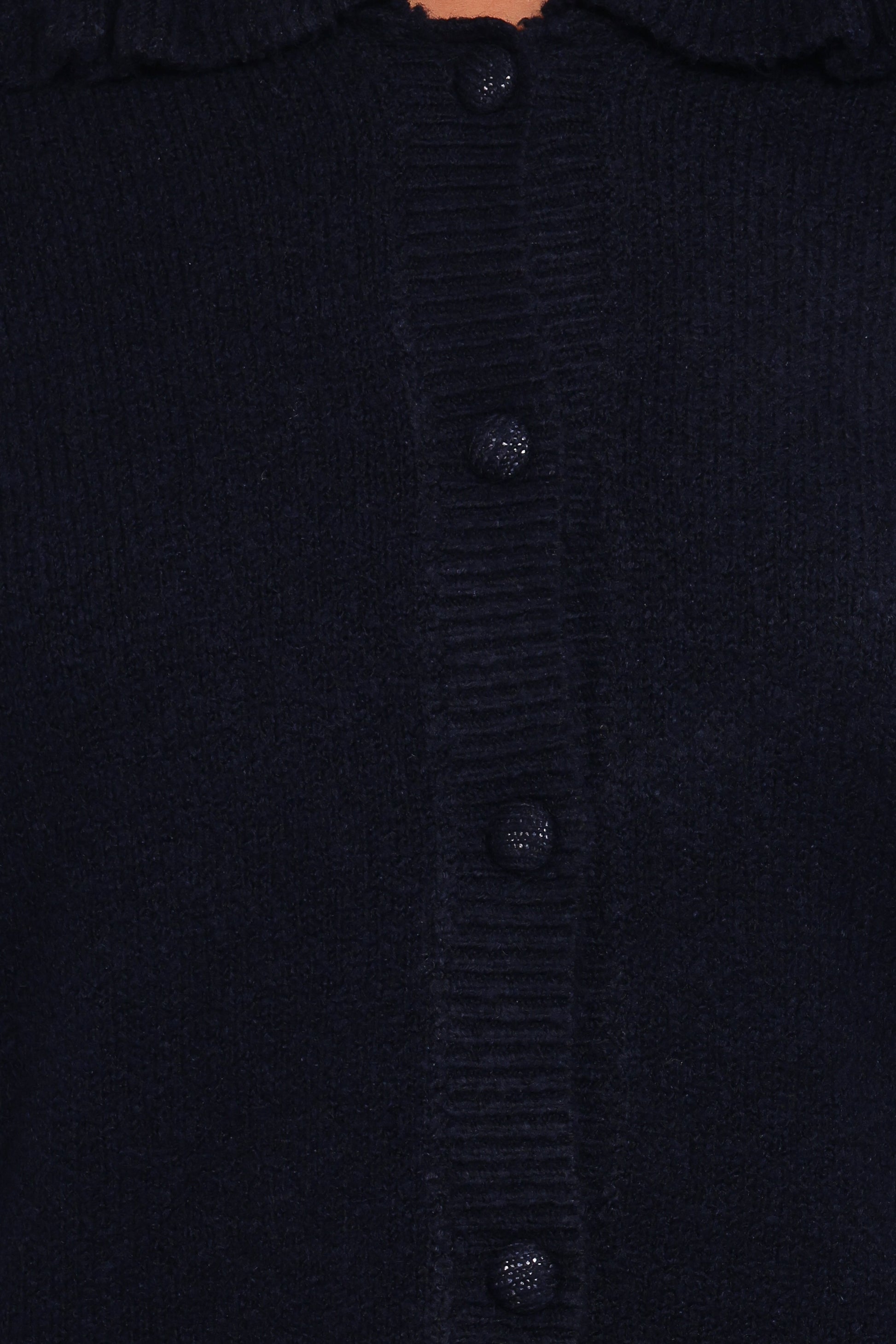 Carmello Frill Collar Cardigan - Navy