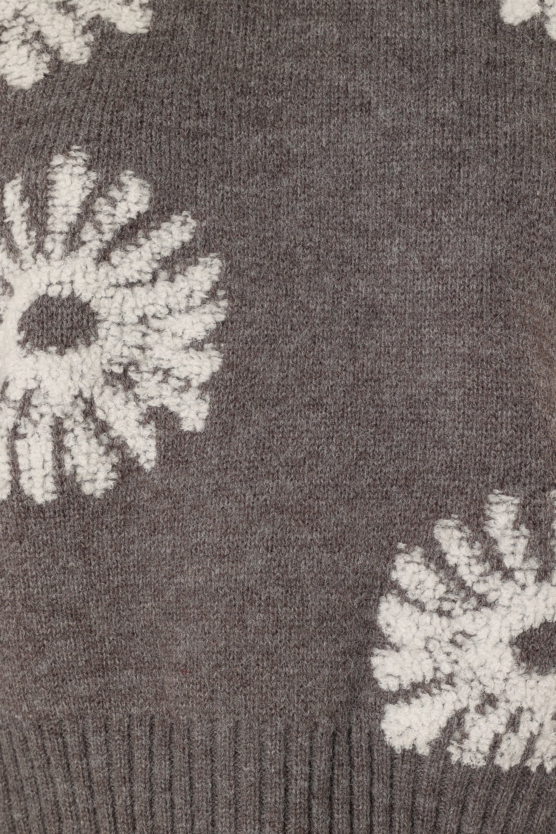 Chandler Knit Sweater - Grey White