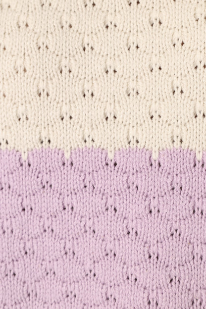 Dani Multi Stripe Knit Sweater - White Light Blue