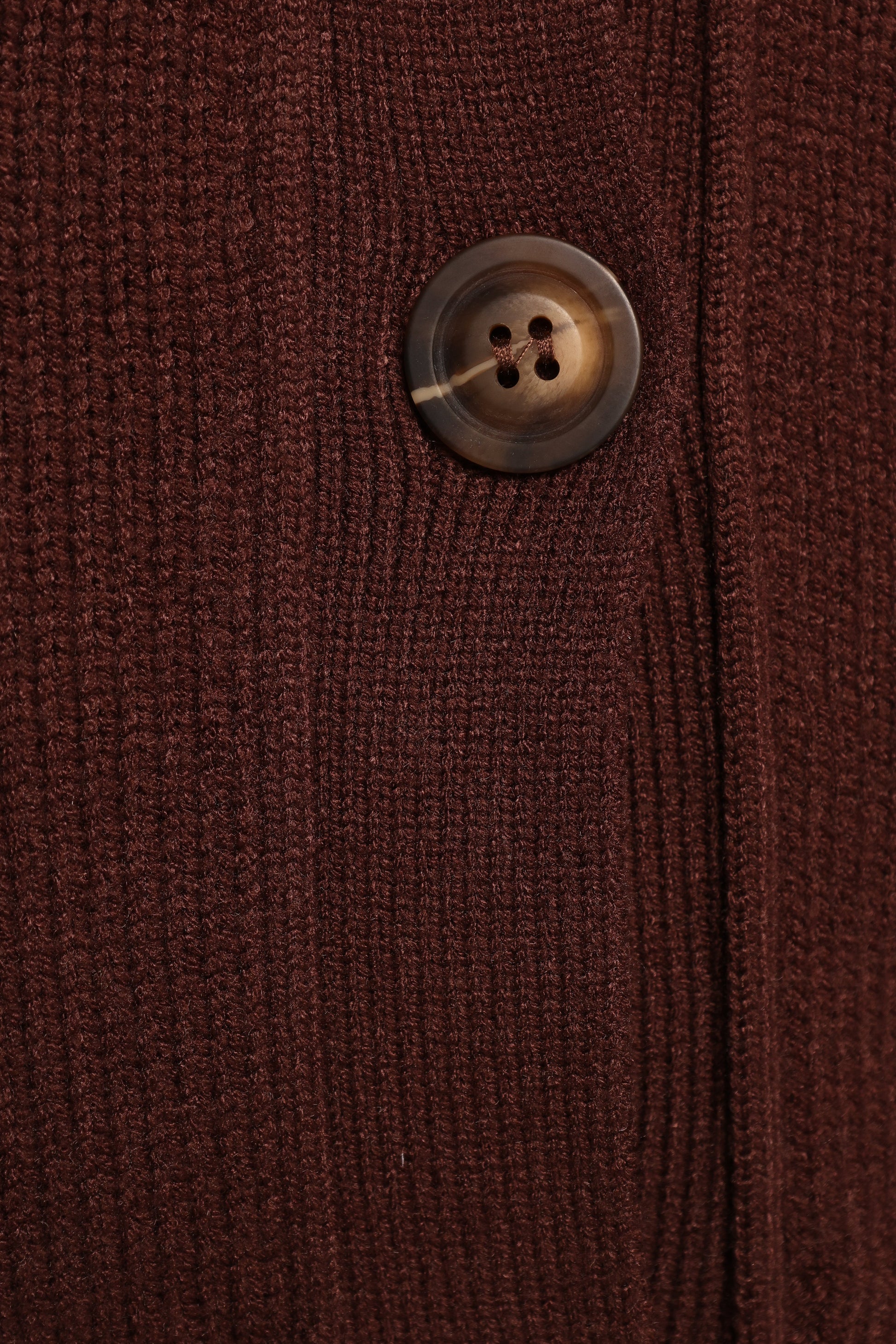 Eden Button Front Cardigan - Brown