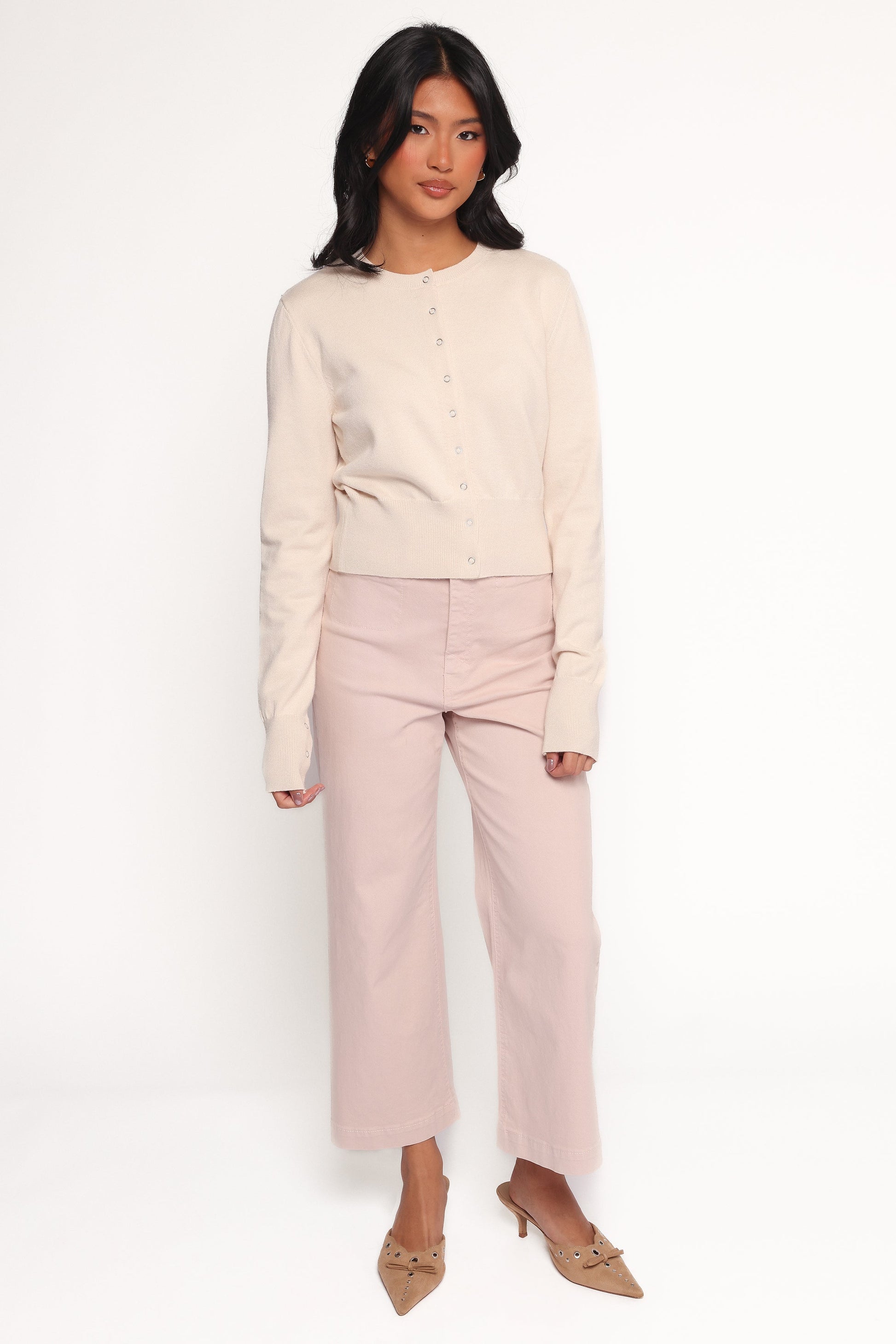 Elita Fitted Cardigan - Cream