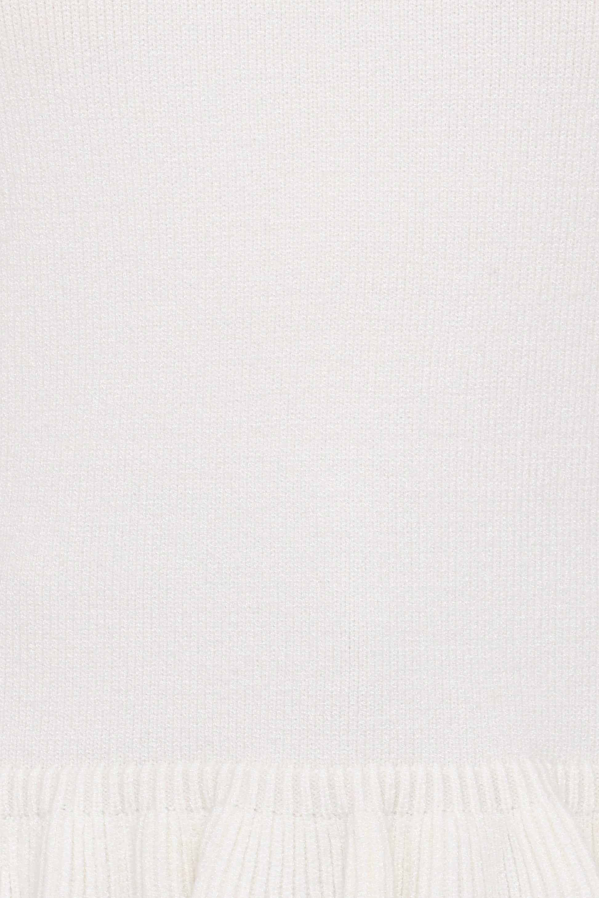 Emilie Short Sleeve Ruffle Crew Sweater - Cream
