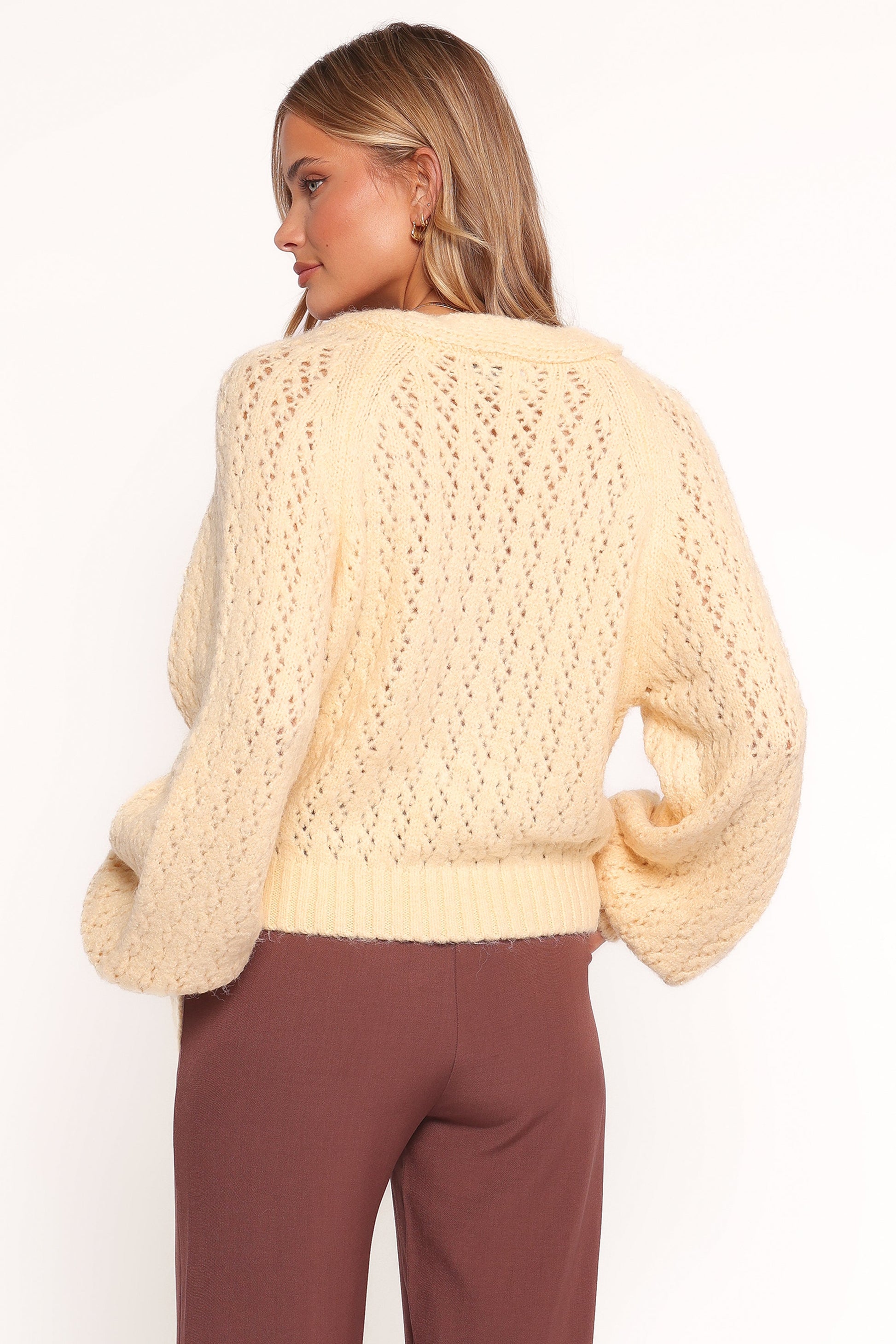 Etta Ballet Wrap Knit Sweater - Butter