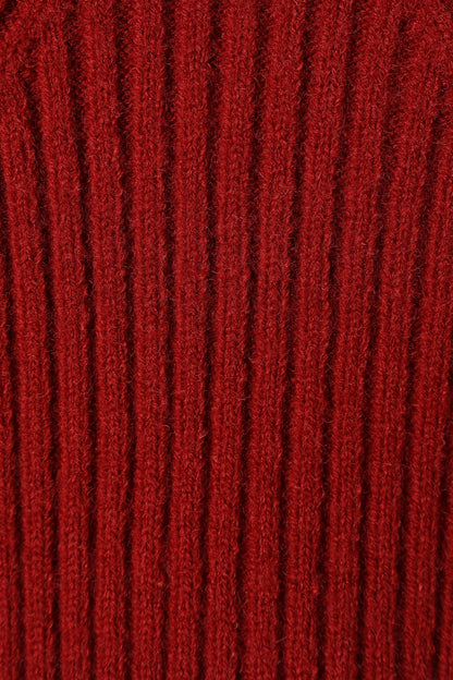 Gia Sweetheart Neck Bell Sleeve Knit Sweater - Wine