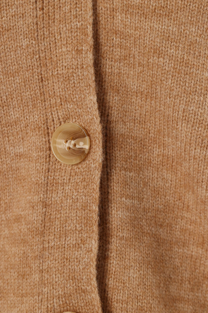 Isabel Button Front Cardigan - Beige