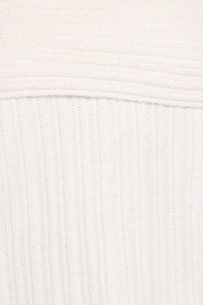 Kenny Off Shoulder Knit Sweater - Cream