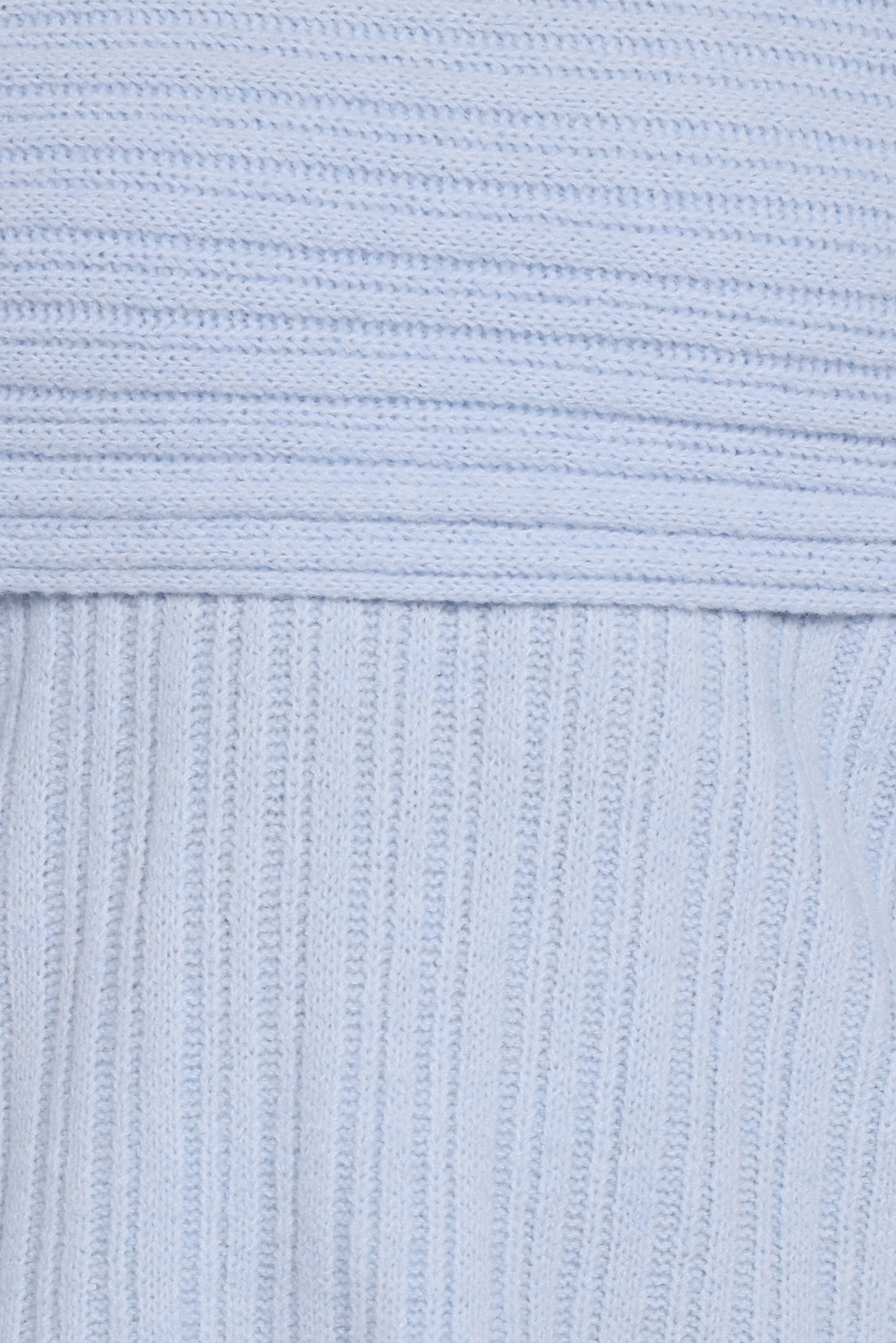 Kenny Off Shoulder Knit Sweater - Pale Blue
