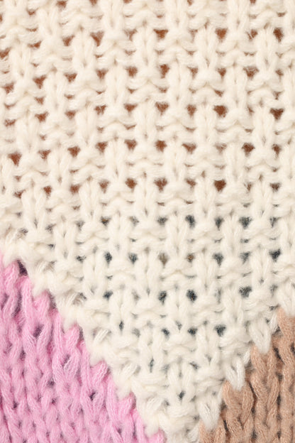 Koda Pattern Knit Sweater - Pink Multi