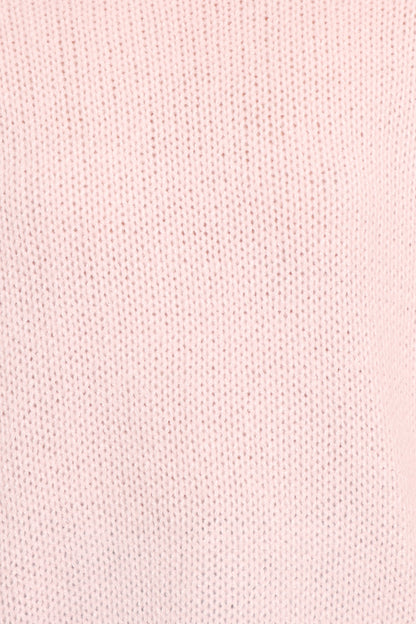 Lover Tie Sleeve Knit Sweater - Pink
