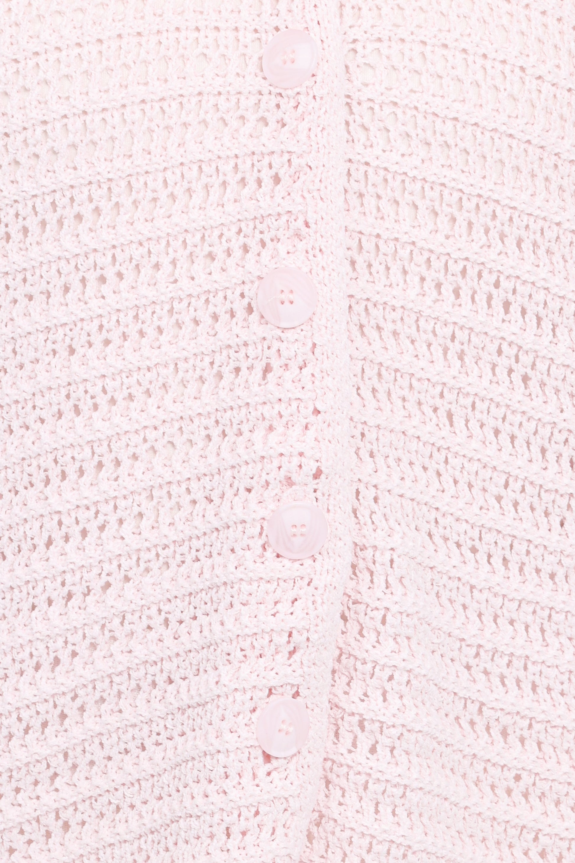 Lyra Large Collar Cardigan - Pale Pink