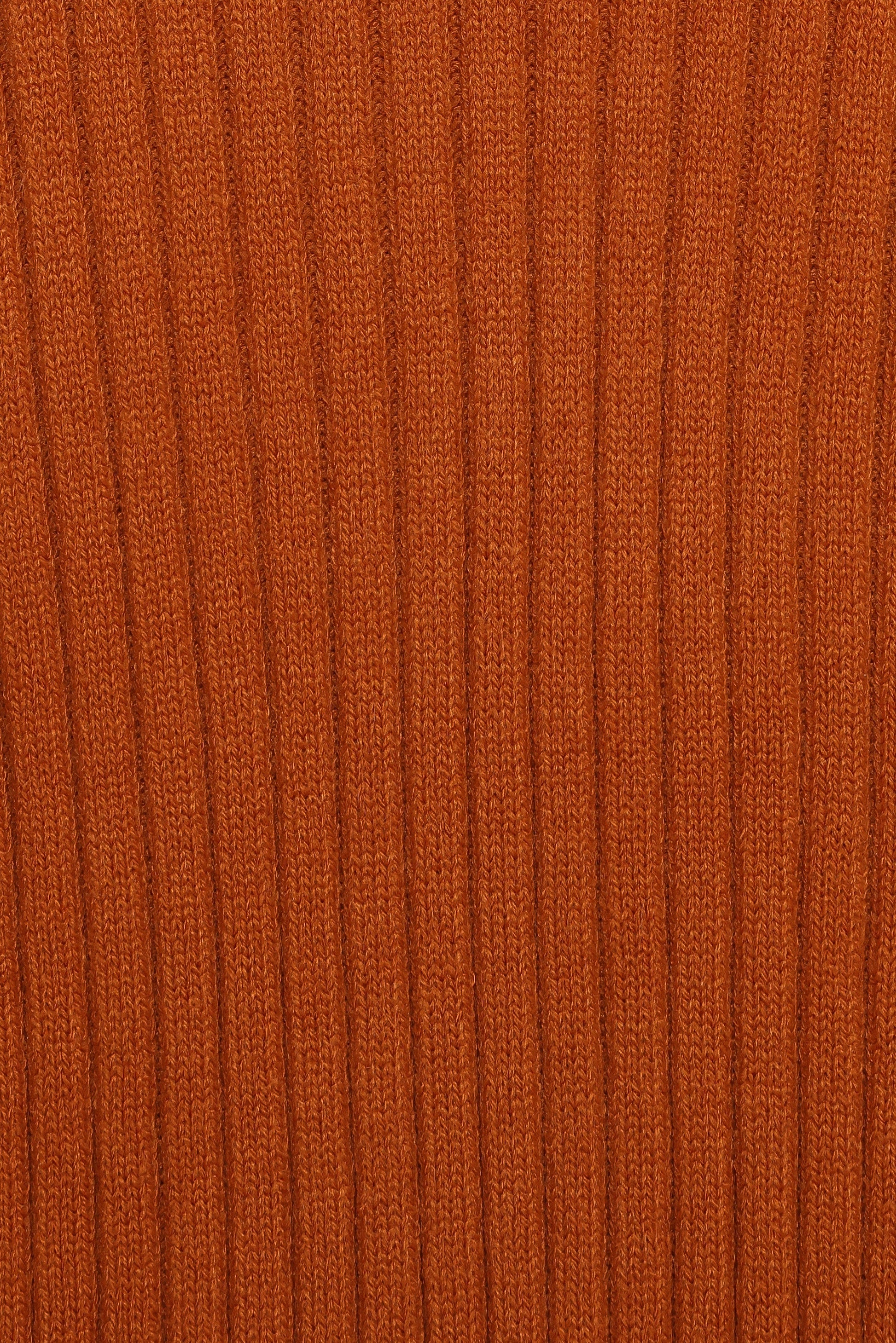 Makenna Long Open Front Cardigan - Rust