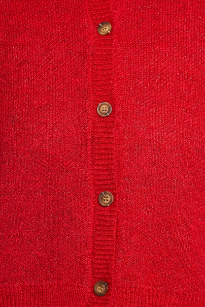 Naya Collar Cardigan - Red