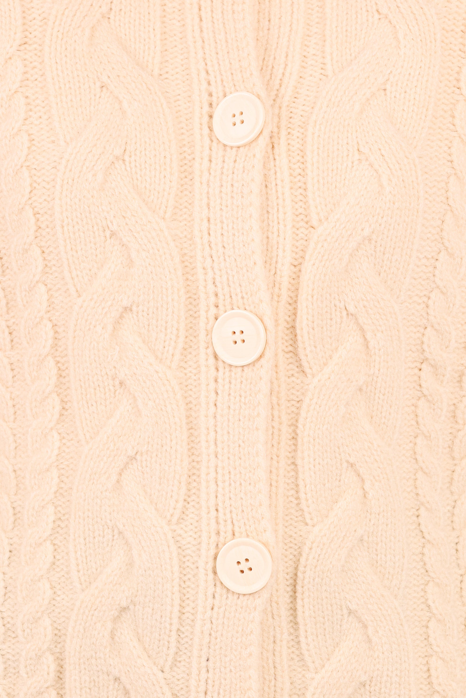 Nika Cable Knit Cardigan - Taupe