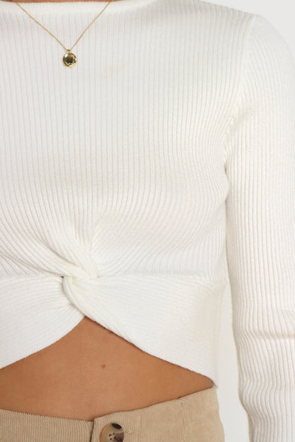Provence Knit Sweater - White