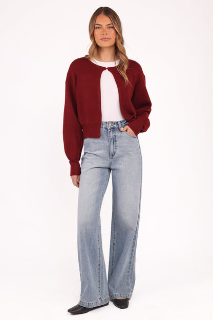 Ripley Knit Cardigan - Berry