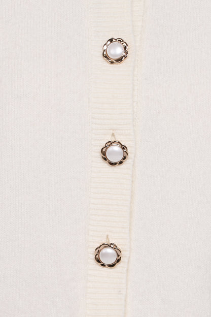 Thelma Trumpet Sleeve Cardigan - Cream