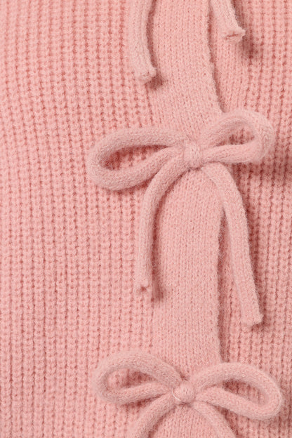 Wilde Bow Front Cardigan - Blush