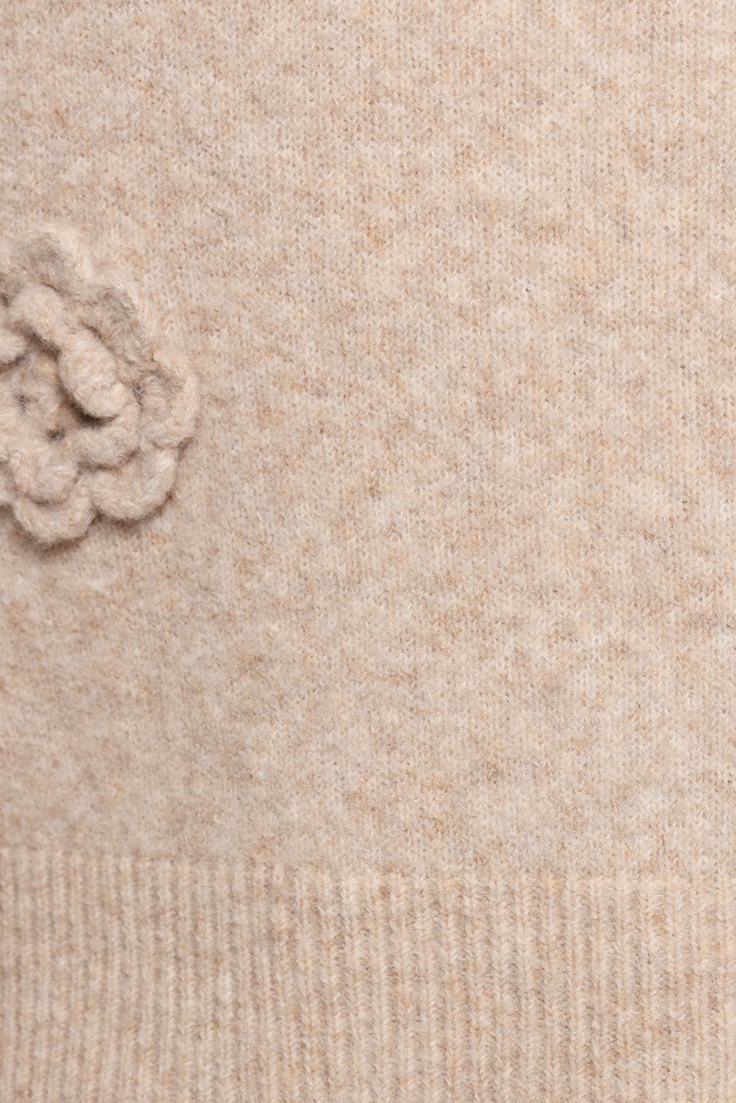 Wynne All Over Flower Knit Sweater - Light Taupe