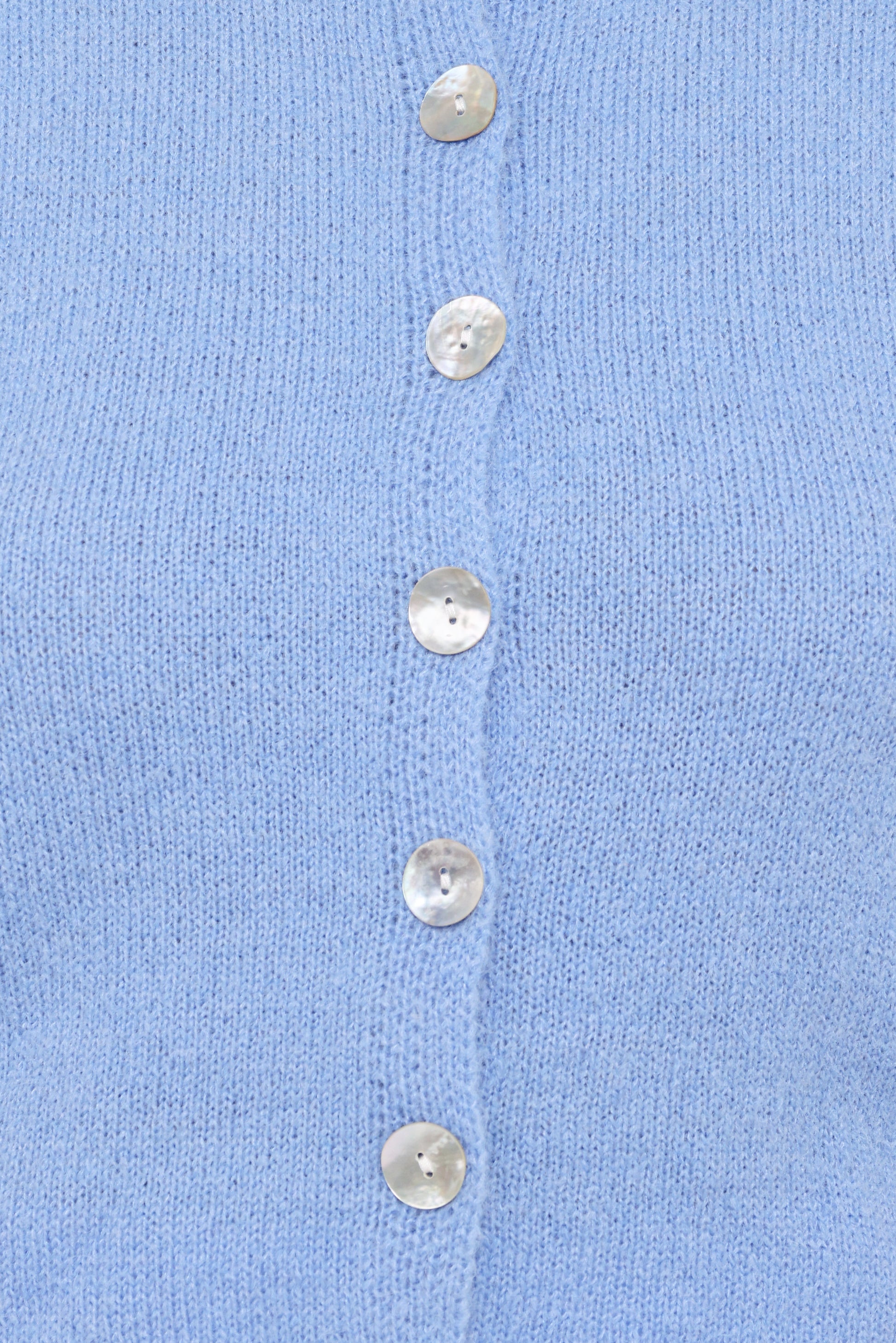Zena Puff Sleeve Cardigan - Cornflower Blue