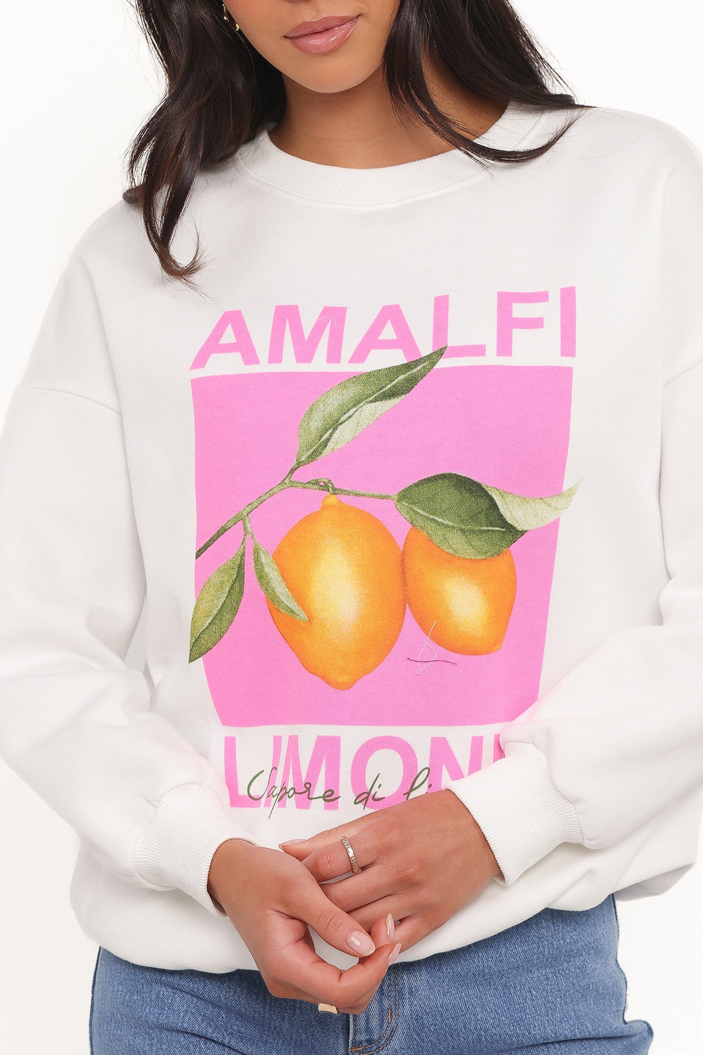 Amalfi Graphic Sweatshirt - White