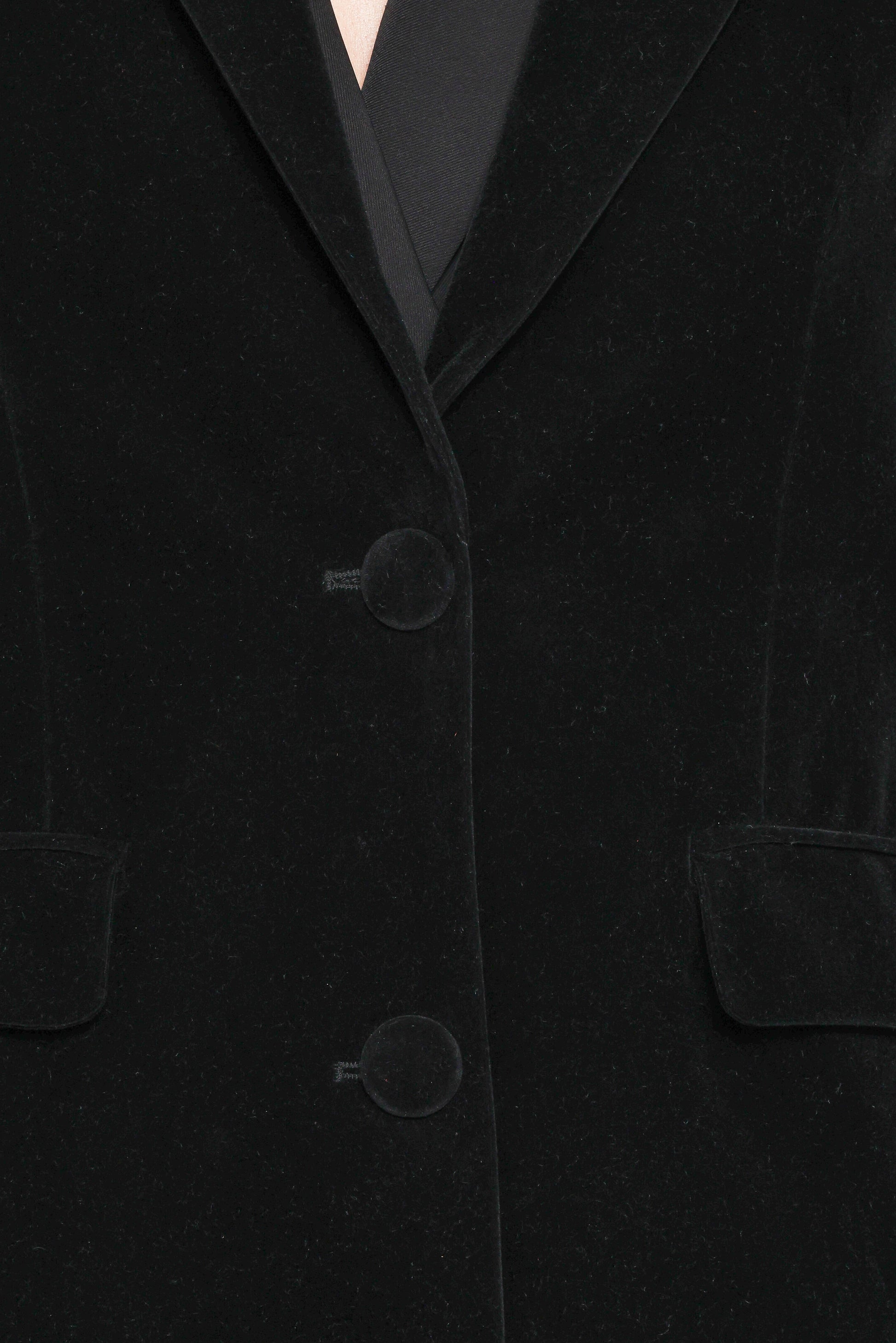 Clive Velvet Blazer - Black