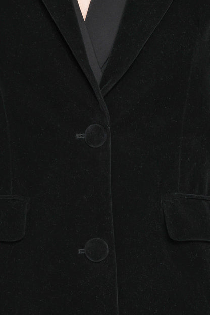 Clive Velvet Blazer - Black