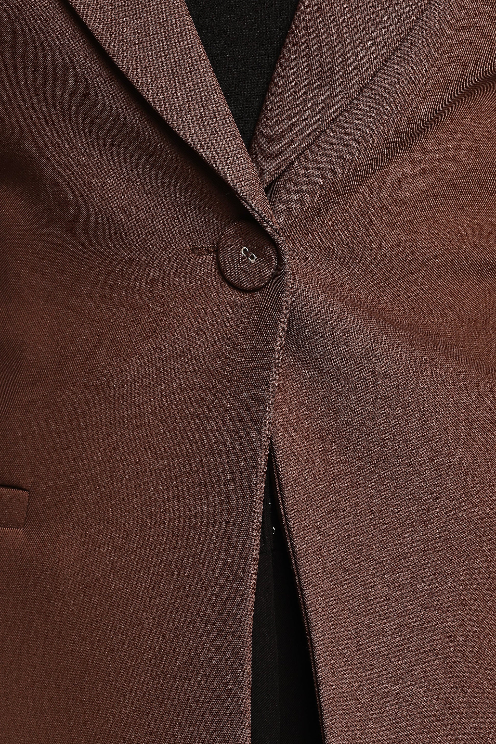Eliana Waist Tie Blazer - Espresso