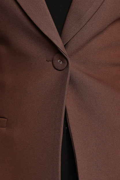 Eliana Waist Tie Blazer - Espresso